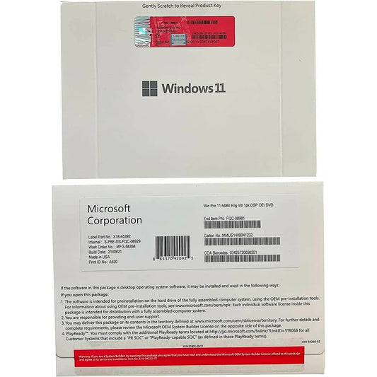Windows 11 Pro 64-bit DVD DSP OEI OEM